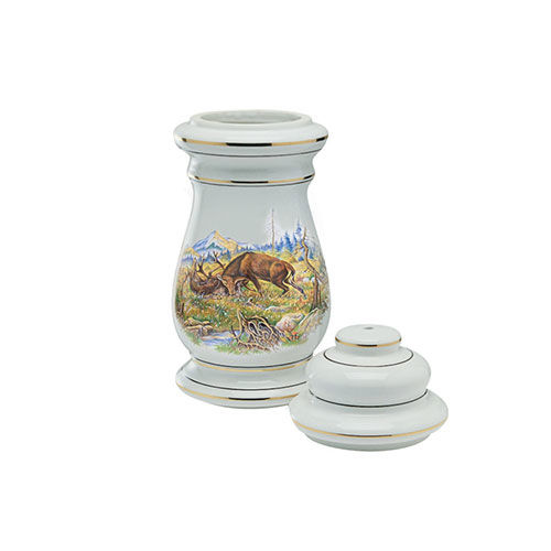 BAROCCO TOWER D=130 WHITE WITH DEER DECORATION