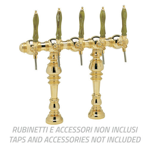 CELINE 107 GOLDPL. BRASS 3 WAYS 5/8 + TUBING 7X8 + RECIRCUL.