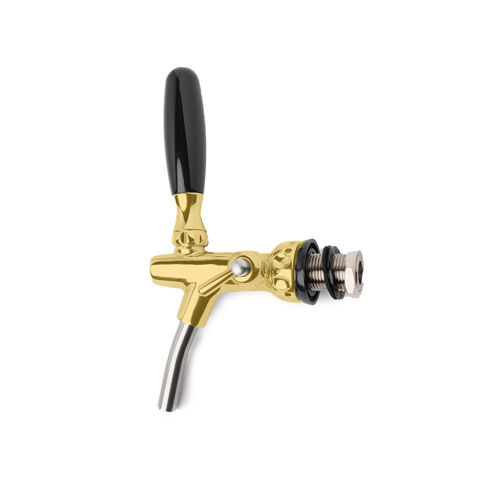FC4 COMPENS. GOLDPL.BRASS BEERTAP W. PL.SPOUT 5/8X47X7+SELF