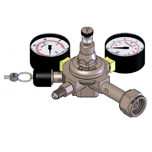 CO2 DRUCKMINDERER 1 AUSGANG 7/16"+ 2 MANOMETER 21.8W