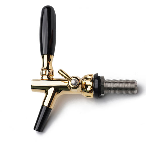FC4 COMPENS. GOLDPL.BRASS BEERTAP W. PL.SPOUT 5/8X65X7