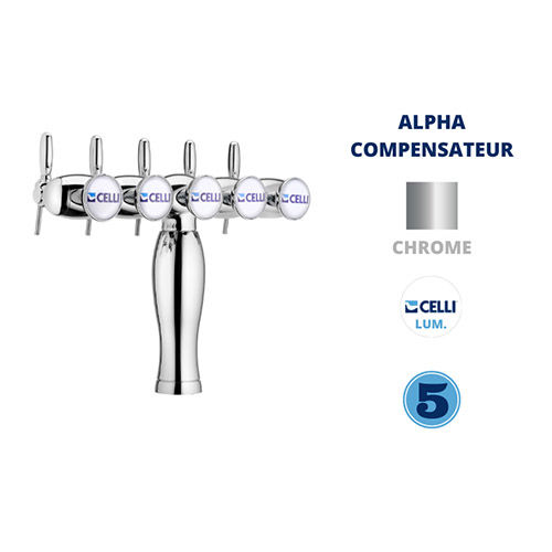 C/OT JUL 5V+L + ALPHA TAP INOX WITH COMPENSATOR