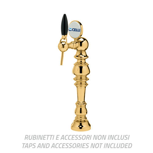 "CELINE 107 GOLDPL. BRASS 1 WAY WITH TUBE 7X8 5/8"" + RECIRC