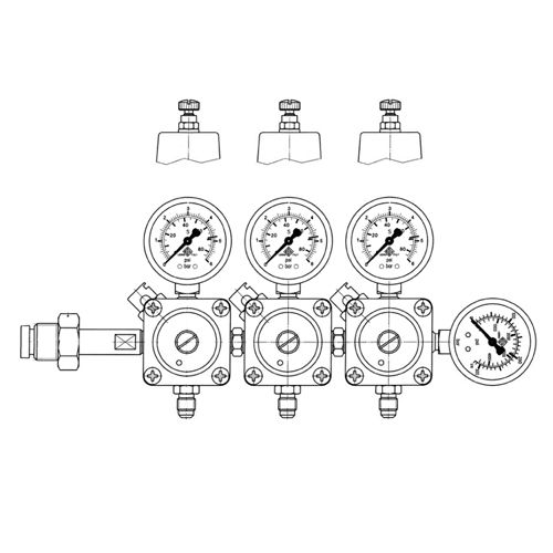 N2 REGULATOR 3 X 7/16 OUTPUTS