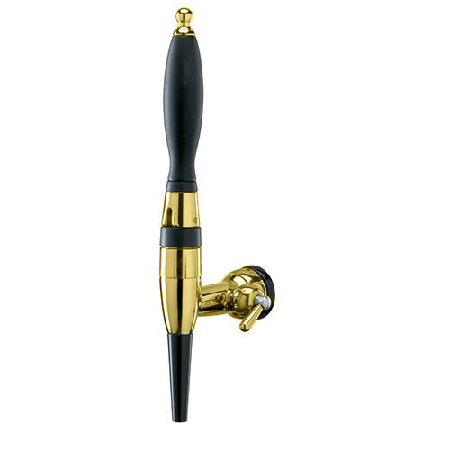 GOLDPL. PVD ST.STEEL CELTIC TAP WITH PLASTIC SPOUT AND COMPE