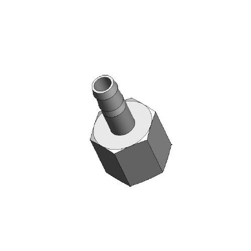 STRAIGHT ST.STEEL HOSE NIPPLE D.7mm THREAD F1/4" GAS