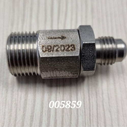 STAINLESS STEEL CHECK VALVE THREAD M3/8" GAS - M7/16"UNF