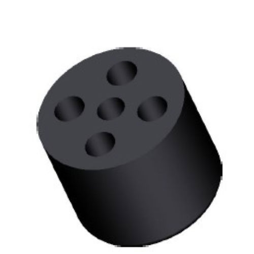 PIEDINO/PARACOLPI D30x25 PL/NERO