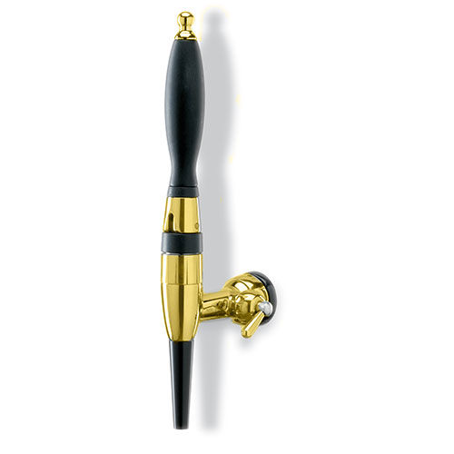 CELTIC TAP WITH COMPENSAT. GOLDPL.BRASS, PLASTIC SPOUT 5/8X3