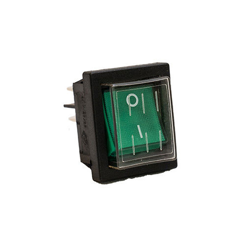 LIGHT SWITCH DUAL POLE WHITE-GREEN
