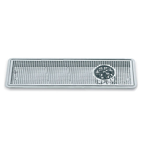 ST.STEEL DRIP-TRAY WITH LATERAL GLASS RINSER + DISCHARGE 100