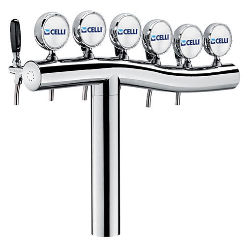 WAVE TOWER RIGHT OR. ST. STEEL 6 WAYS 7X8  + RECIRC.