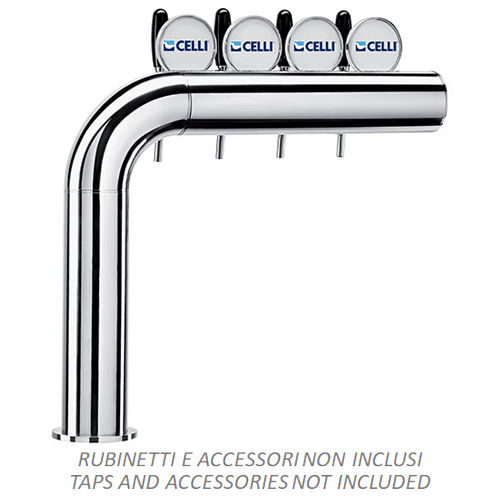 AZUR FLAG/RIGHT 4 WAYS PL. PRODUCT/REC.TUBE 6,7X9,5 PL.FIX.S