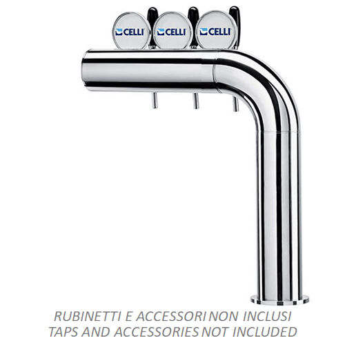 AZUR FLAG/LEFT 3 WAYS PL. PRODUCT/REC.TUBE 6,7X9,5 PL.FIX.SH