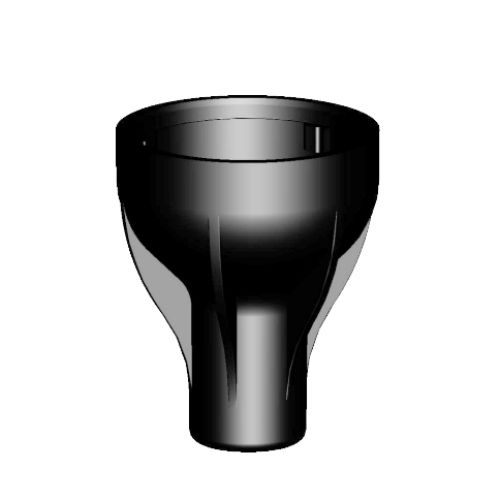 AUSLAUF KUNSTSTOFF SCHWARZ