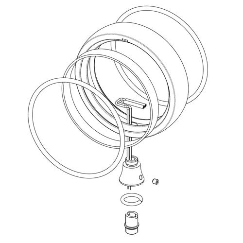KIT SUPPORT LUMINEUX SUR SOCLE 2 FACES - CHROME