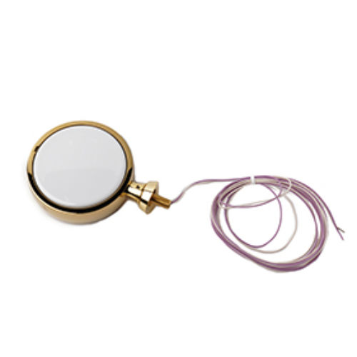 LED MEDAILLON MESSING VERGODLET 24V M10 ANSCHLUSS FUER BRAUH