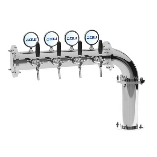 BRAUHAUS, 4 LINES, 7X8 TUBES+REC., LED CHROME ILLUMINATION,