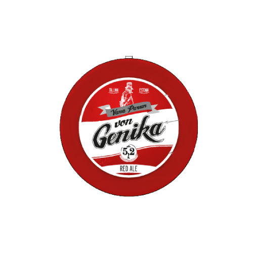 Round Plastic 3D lens Genika Red Ale