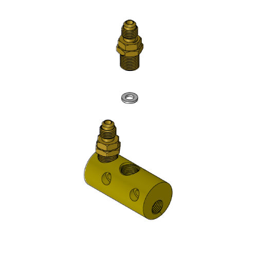 CO2 MANIFOLD REYV. 2WAYS 7/16" + NON-RETURN VALVE