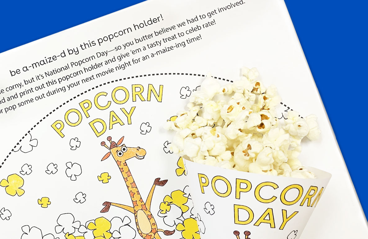 be a-maize-d by this popcorn holder!