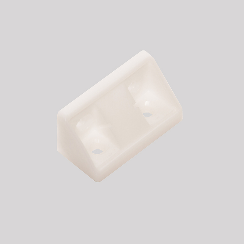 Equerre de fixation avec capuchon 21x21x44mm - lot de 100 - Plastique Blanc