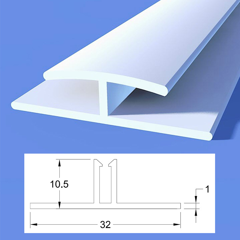 12 per Pack - 12.5mm Jointing Strip White 2400mm - Back