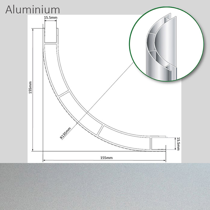 Alum Corner 155x155x2500 Anodised (Die 6375) with Peel Clean