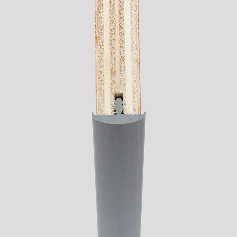 Dble Lip T-Trim (Dk Grey) for 15mm board (50m Roll) c/spool