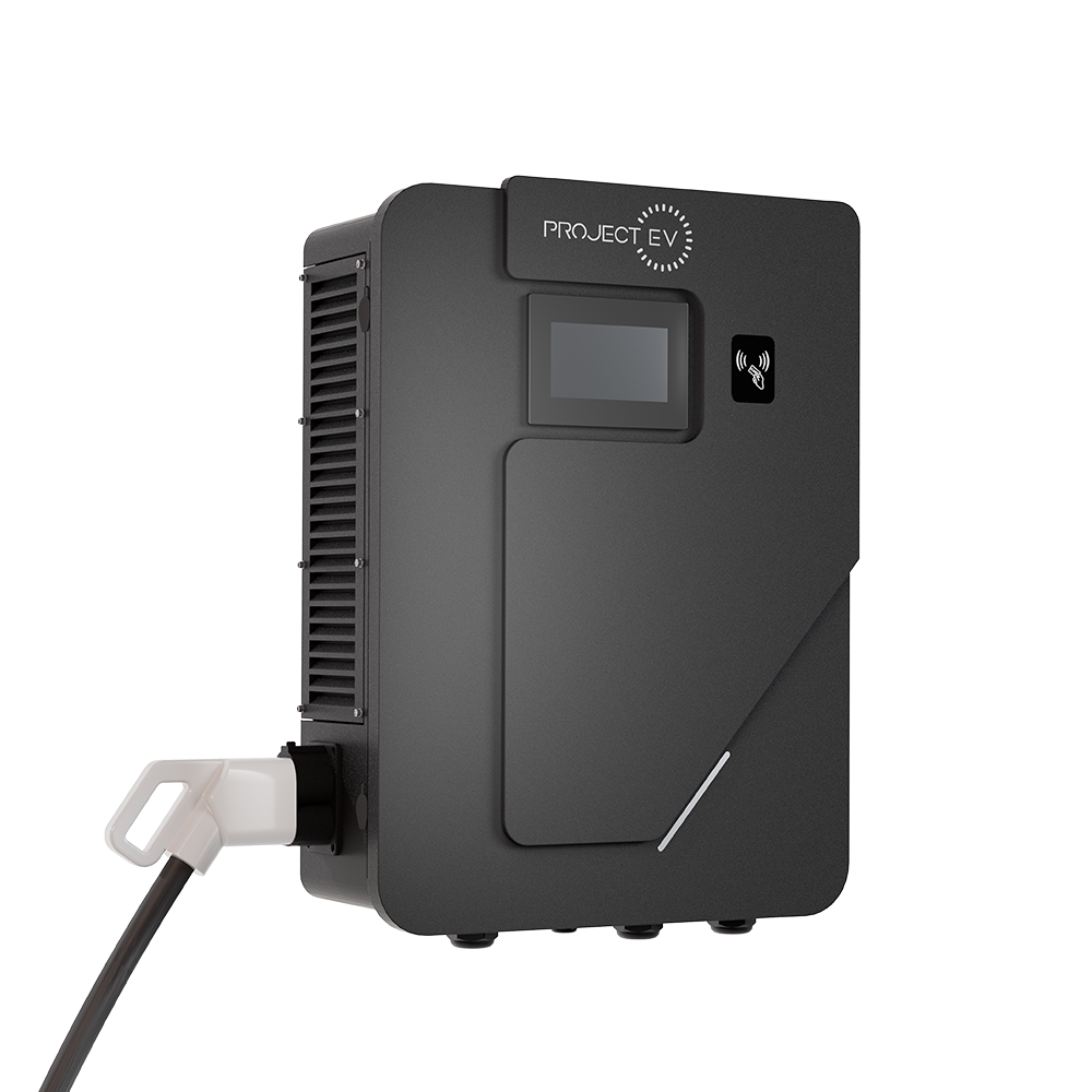 Project EV DC Charger - 40KW 80A DC with 5m Tethered CCS Gun Wall or Optional Floor Mounting