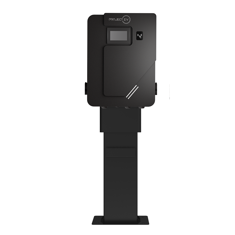 Project EV Dual DC Charger - 40KW 80A DC with 2 x 5m Tethered CCS Guns Wall or Optional Floor Mounting