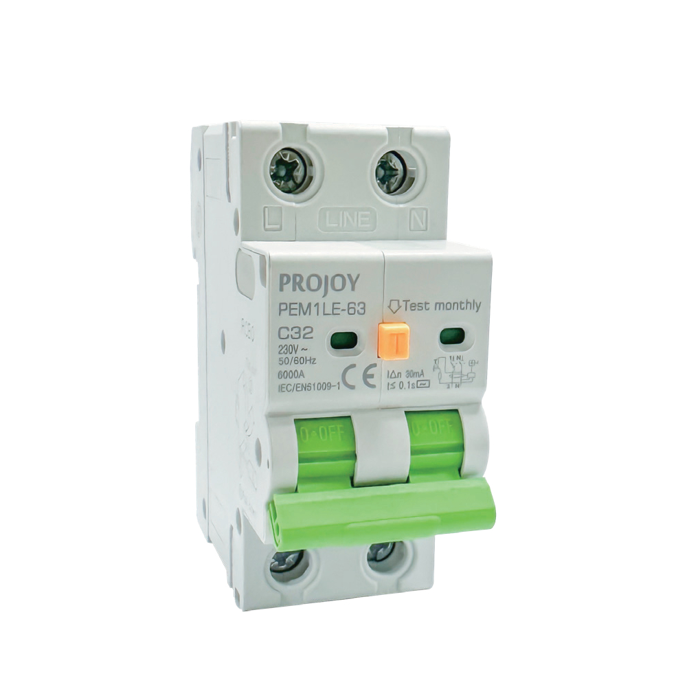Projoy RCBO - 25A 100mA 1P+N Type A (B Curve)
