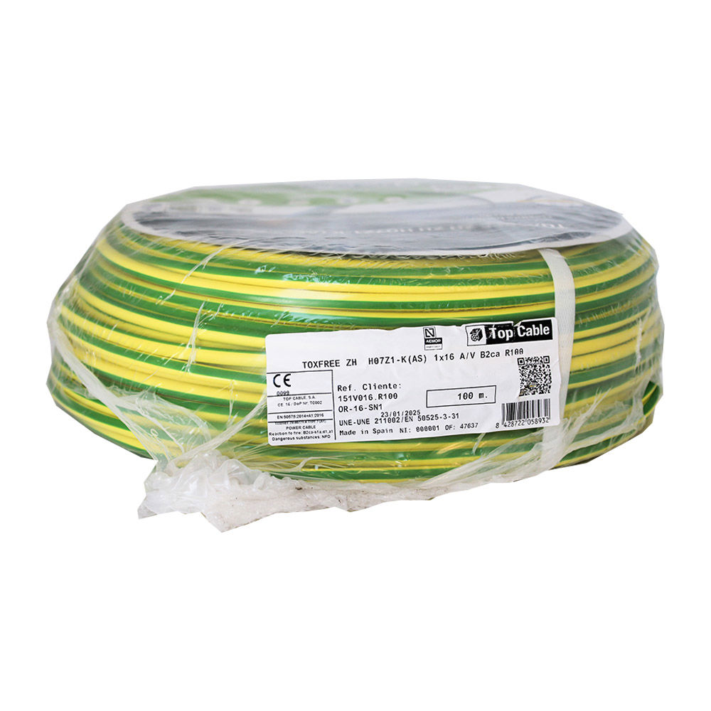 16mm²  LSOH Green/Yellow Panel Flex Cable (Per Metre)