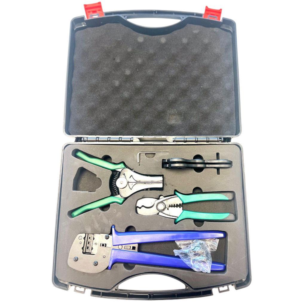 Solar PV Tool Kit - Crimpers, Cable Stripper, Cutter, and Spanner Set