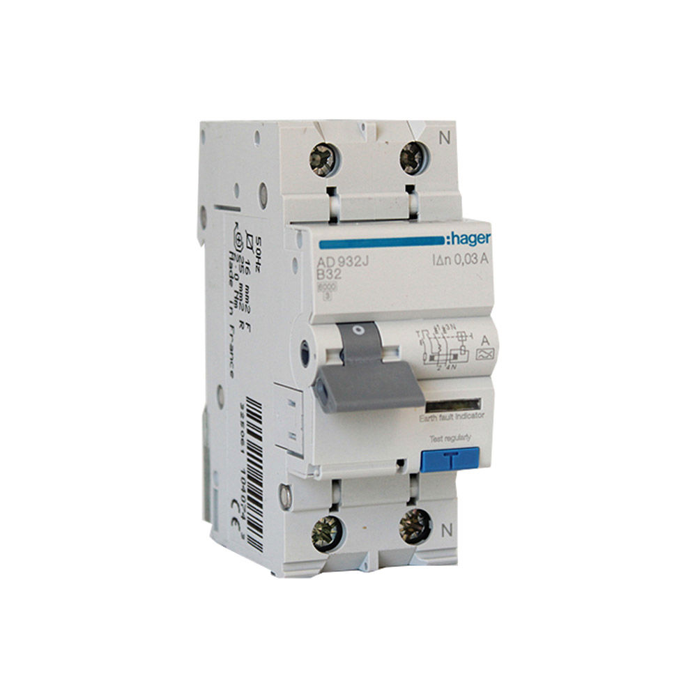 Hager 32A Type A RCBO 30mA