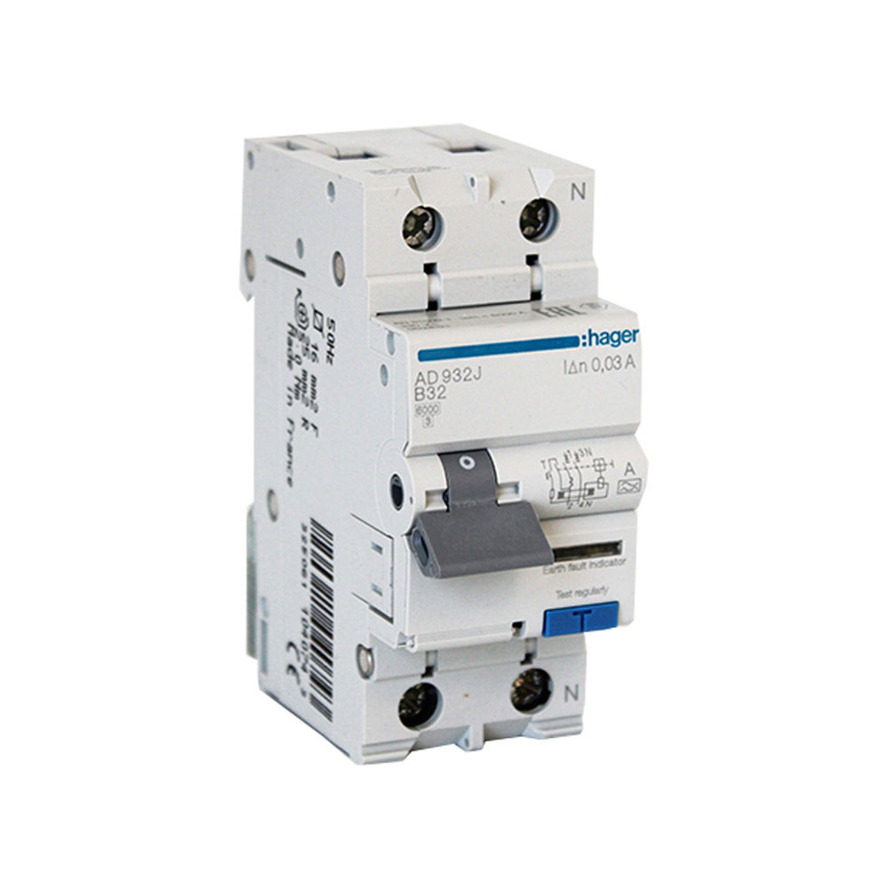 Hager 32A Type A RCBO 30mA