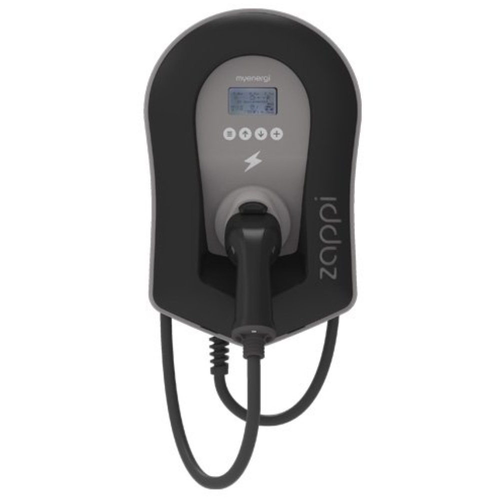 myenergi zappi EV Charger - Tethered 7kW to 22kW Black