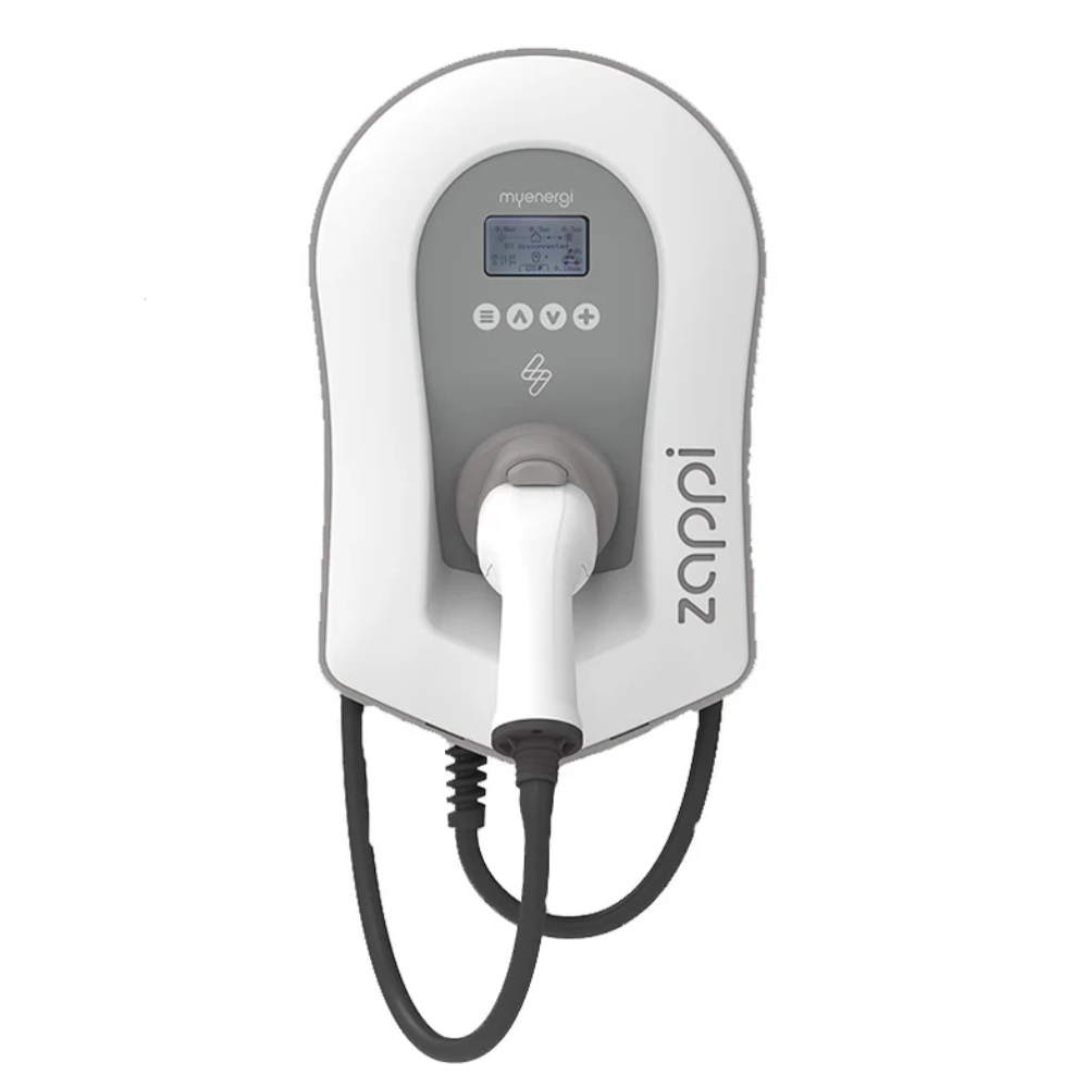 myenergi zappi EV Charger - Tethered 7kW to 22kW White