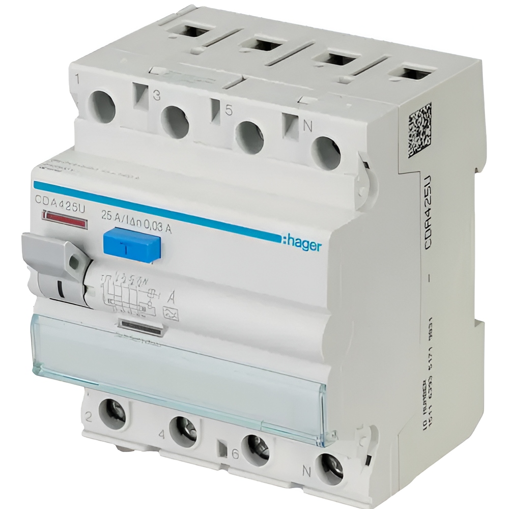 Hager 25A Type A RCBO 30mA