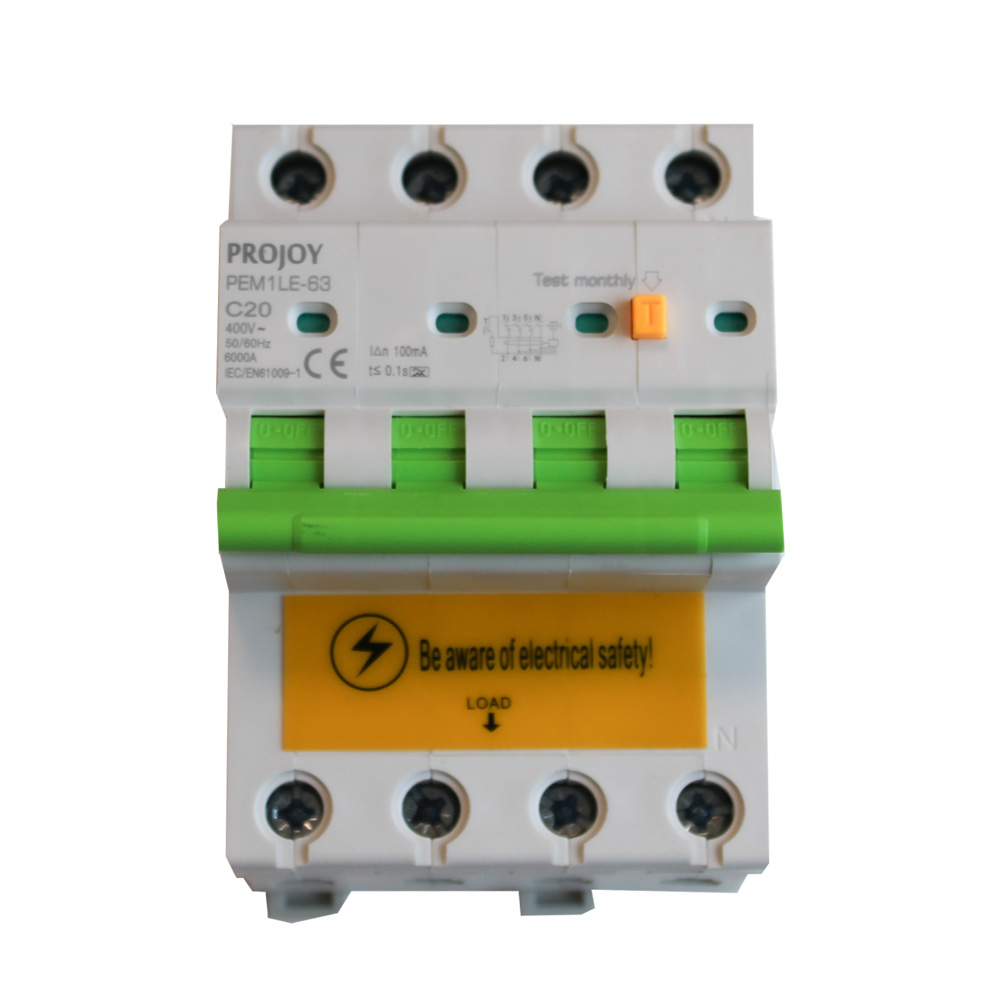 Projoy 20A 100mA 3-Phase RCBO