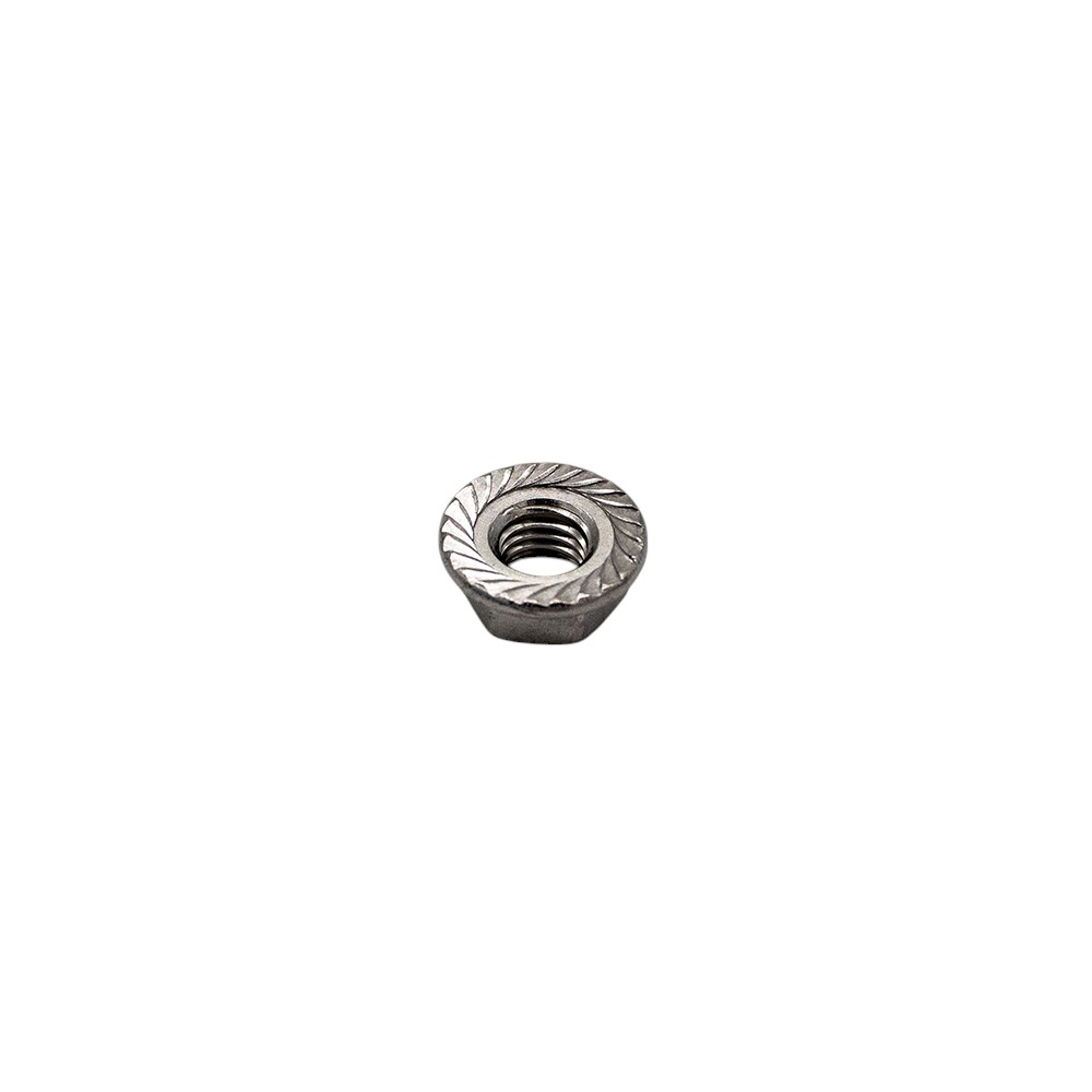 Van der Valk M8 Stainless Steel Flanged Nut with Serration