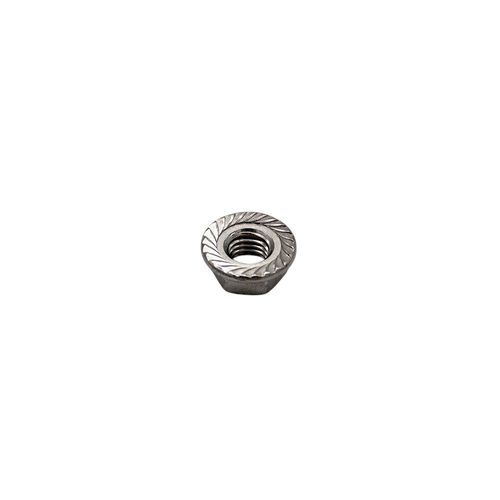 Van der Valk M8 Stainless Steel Flanged Nut with Serration