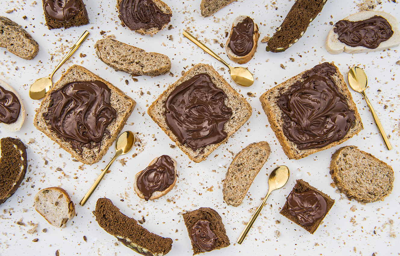 Our chocolate spread on bread, what else?