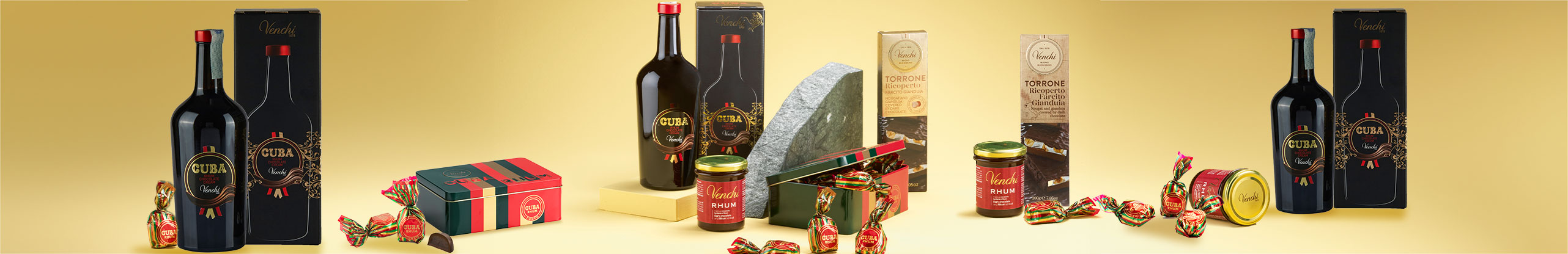 Boîte en métal cadeau : chocolat cuneese Cuba Rhum, 200 g - Venchi