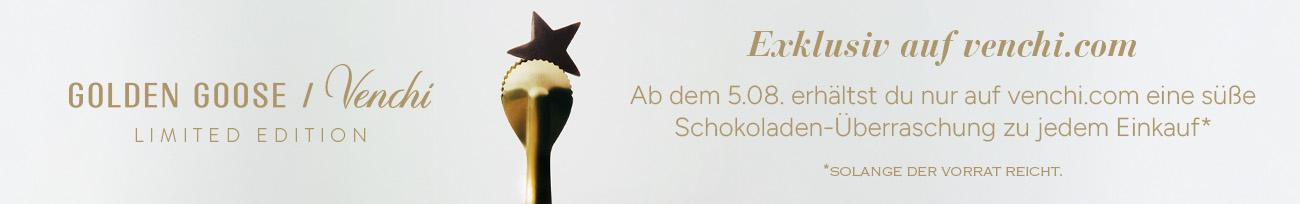 Ab dem 5.08. erhältst du nur auf venchi.com eine süße Schokoladen-Überraschung zu jedem Einkauf