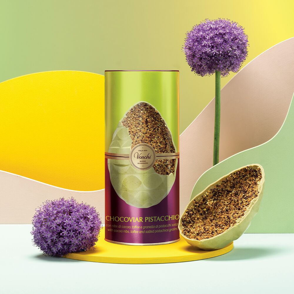 Easter Pistachio Chocoviar Egg in Tin