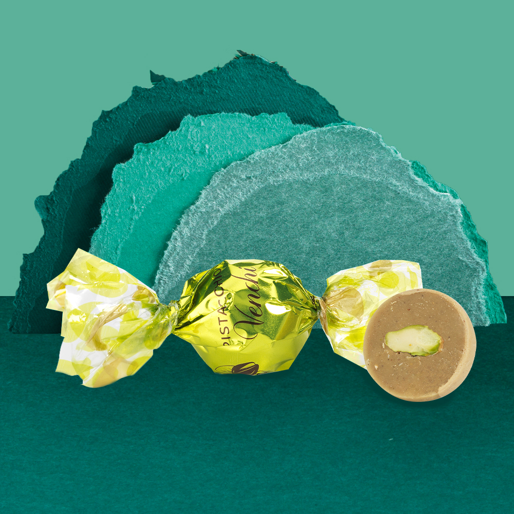 Pistachio Pearl chocolate with three tantalising textures