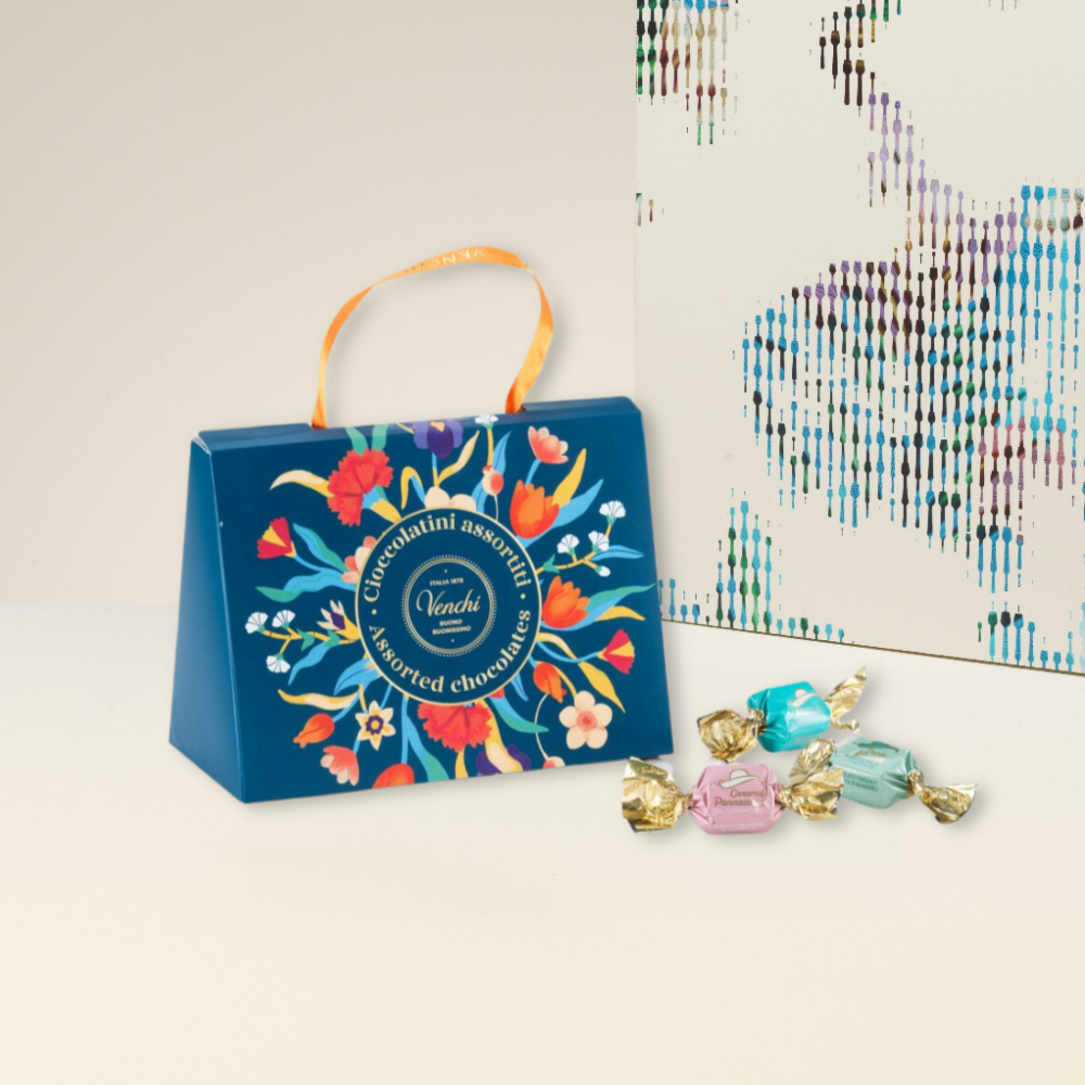 Venchi - Mini Blend Murrine Gift Box With 16 Assorted Chocolates, 1.66