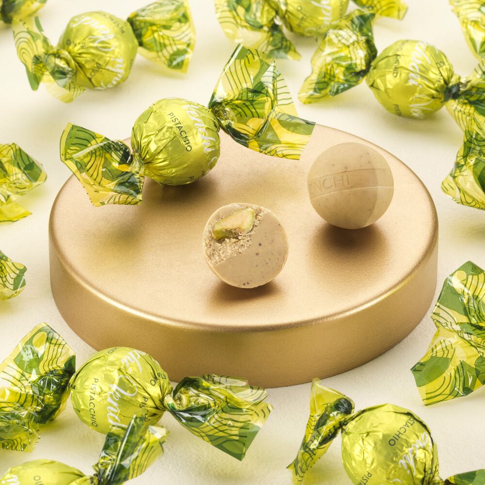 Perla Pistacchio Salato: cioccolatini in busta, 1 kg
