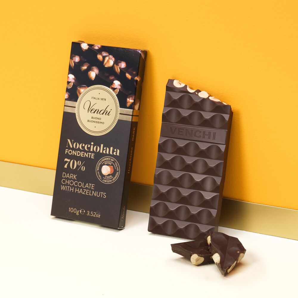 Dark 55% Chocolate Bar With Hazelnut